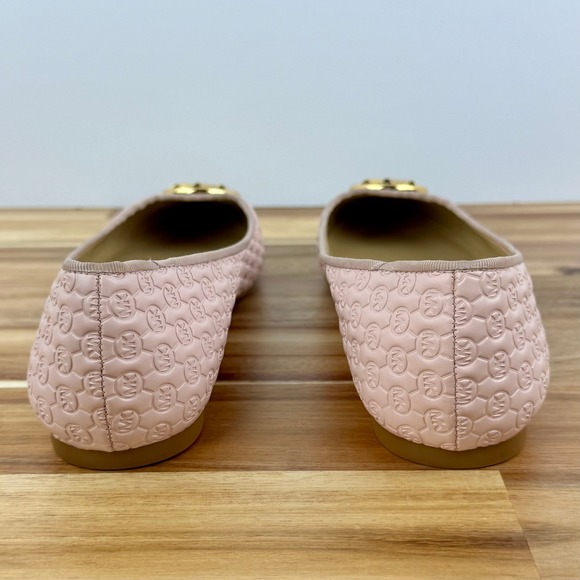 Michael Kors Ballet Flats Rose‎ Gold Cap Toe Logo Detail Size 8M